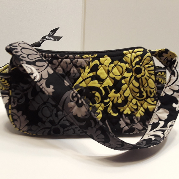 Vera Bradley Yellow Black Small Handbag - Picture 1 of 4